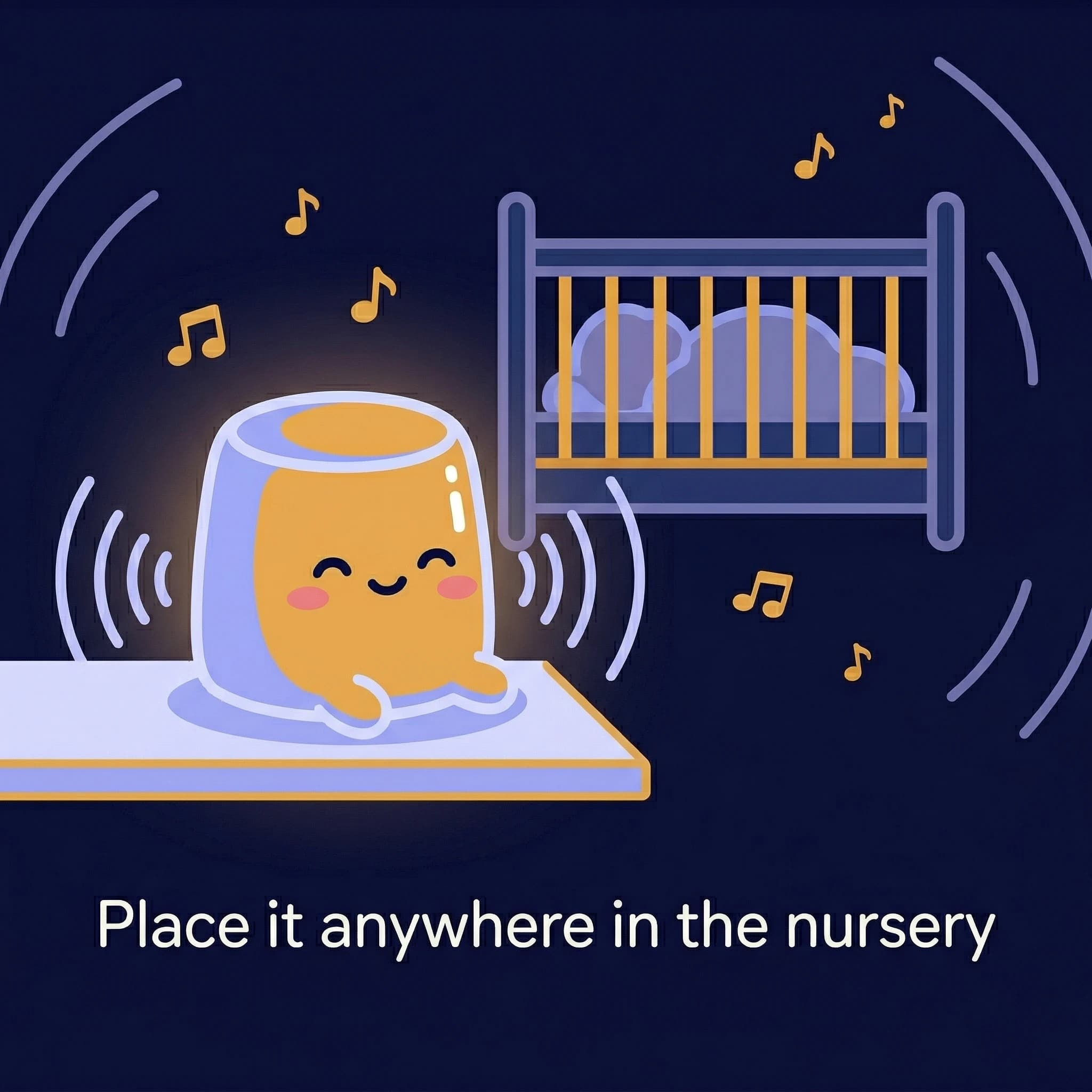 Step 2: Place monitor near crib